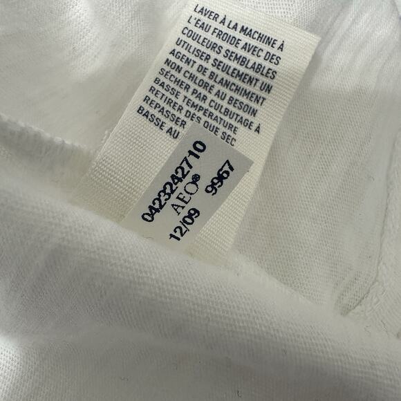 American Eagle Top Women Small Indie Bella Y2K Graphic Tee Tie Back Twilightcore - Picture 15 of 16